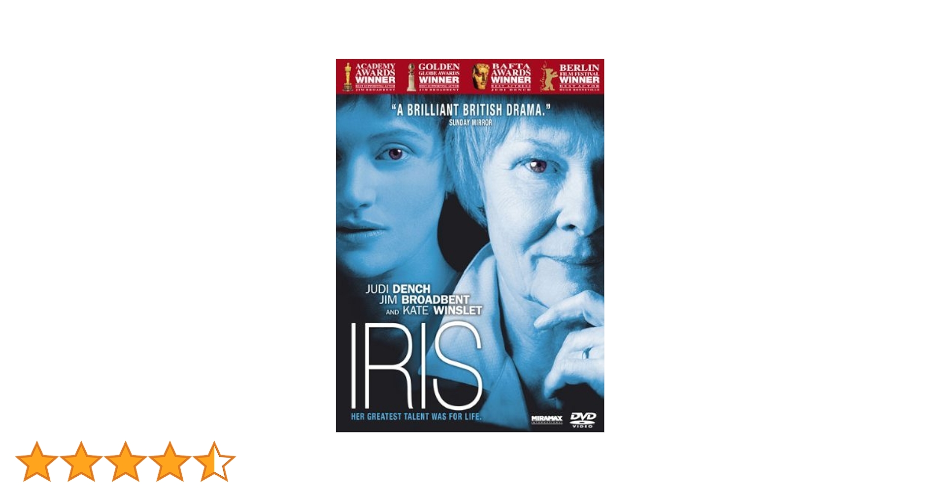 Amazon.co.jp: Iris (2001) Judi Dench, Jim Broadbent, Kate
